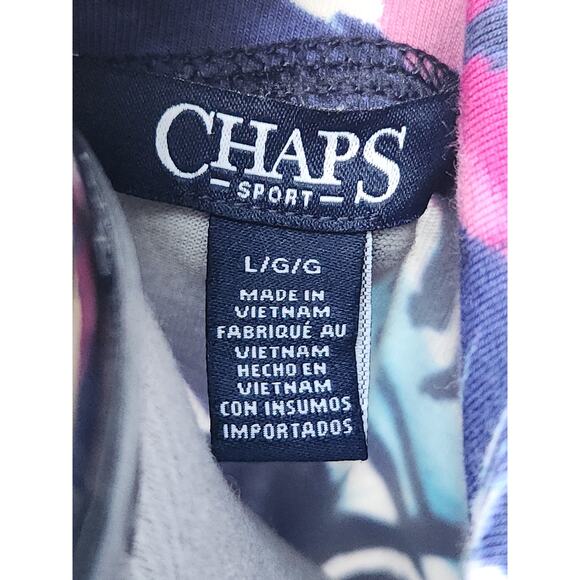 Chaps Sport Jacket Womens L Full zip Abstract Design Active Stretch Athletic Fit - Picture 6 of 6